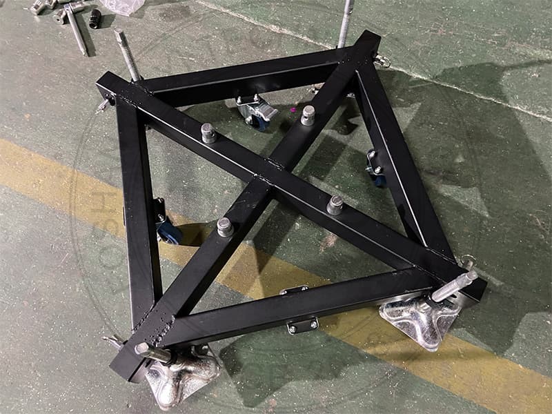Tower Truss Ground Support Base on Wheels 