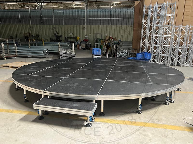 23ft Portable Concert Anti-slip Aluminum Round Stage