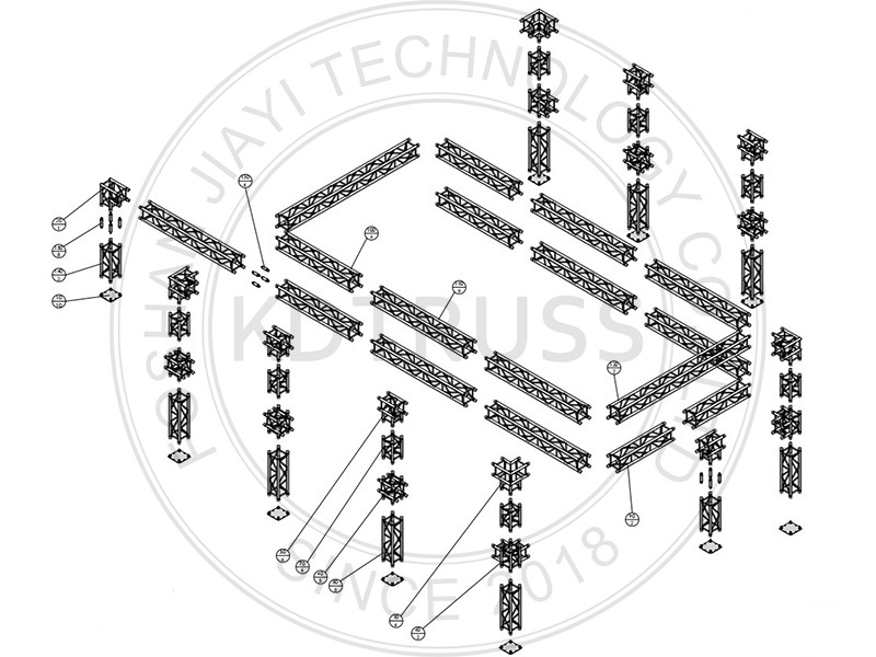 Aluminum Truss Structure with different way Truss Corners
