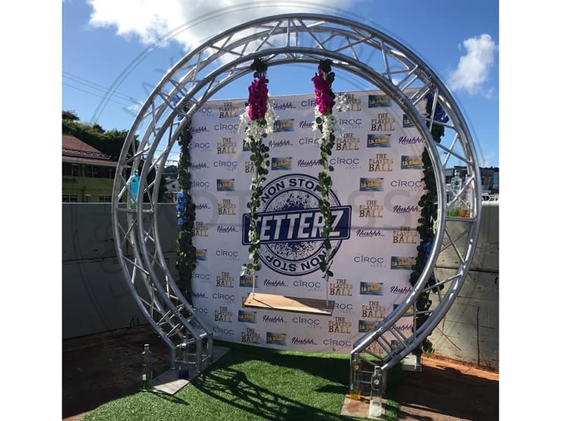 Aluminum Lighting Round Wedding Arches Circle Truss
