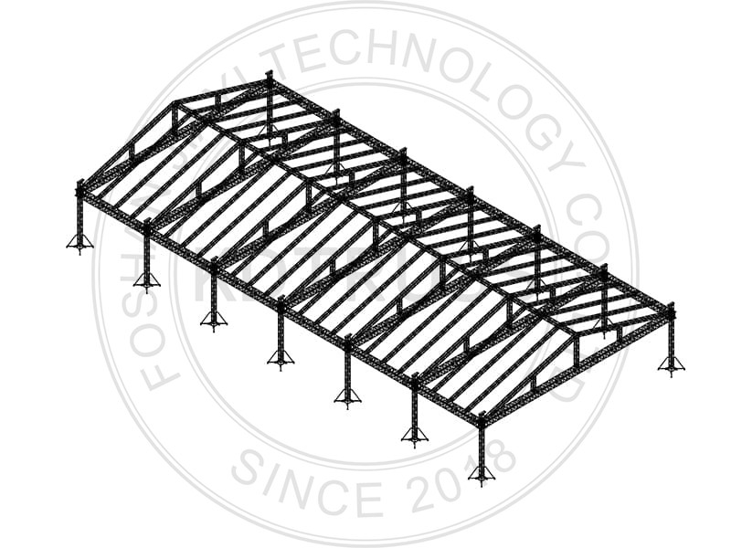 Aluminum Stage Structure Pitched Roof Truss