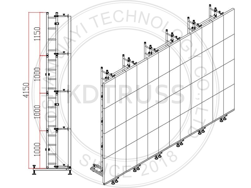 Aluminum LED screen Truss