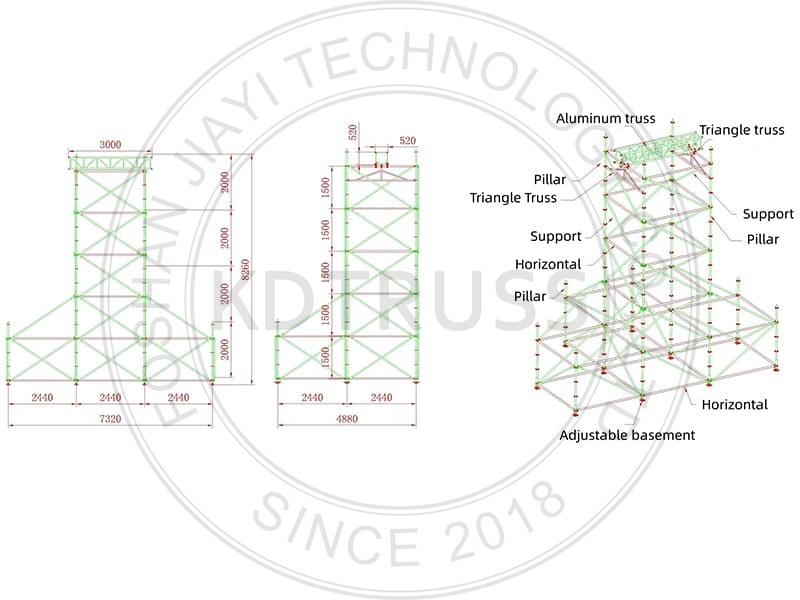 Layher stage scaffolding Truss