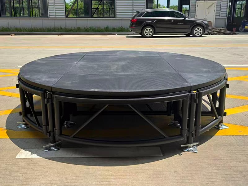 Custom circular portable stage Custom circular portable stage